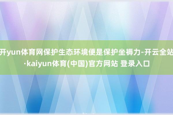 开yun体育网保护生态环境便是保护坐褥力-开云全站·kaiyun体育(中国)官方网站 登录入口