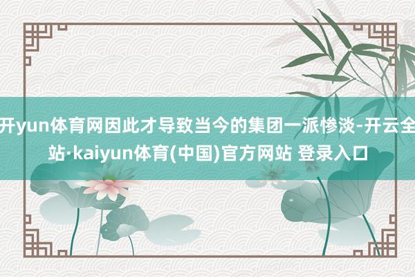 开yun体育网因此才导致当今的集团一派惨淡-开云全站·kaiyun体育(中国)官方网站 登录入口